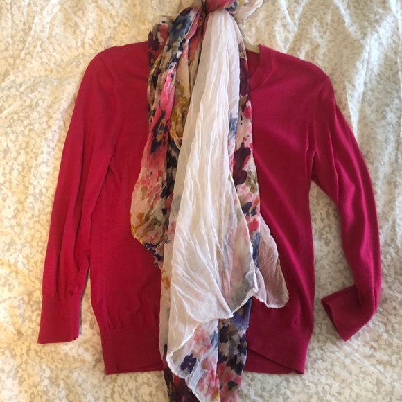 J. Crew Clare Cardigan in Hot Pink - Picture 3 of 4